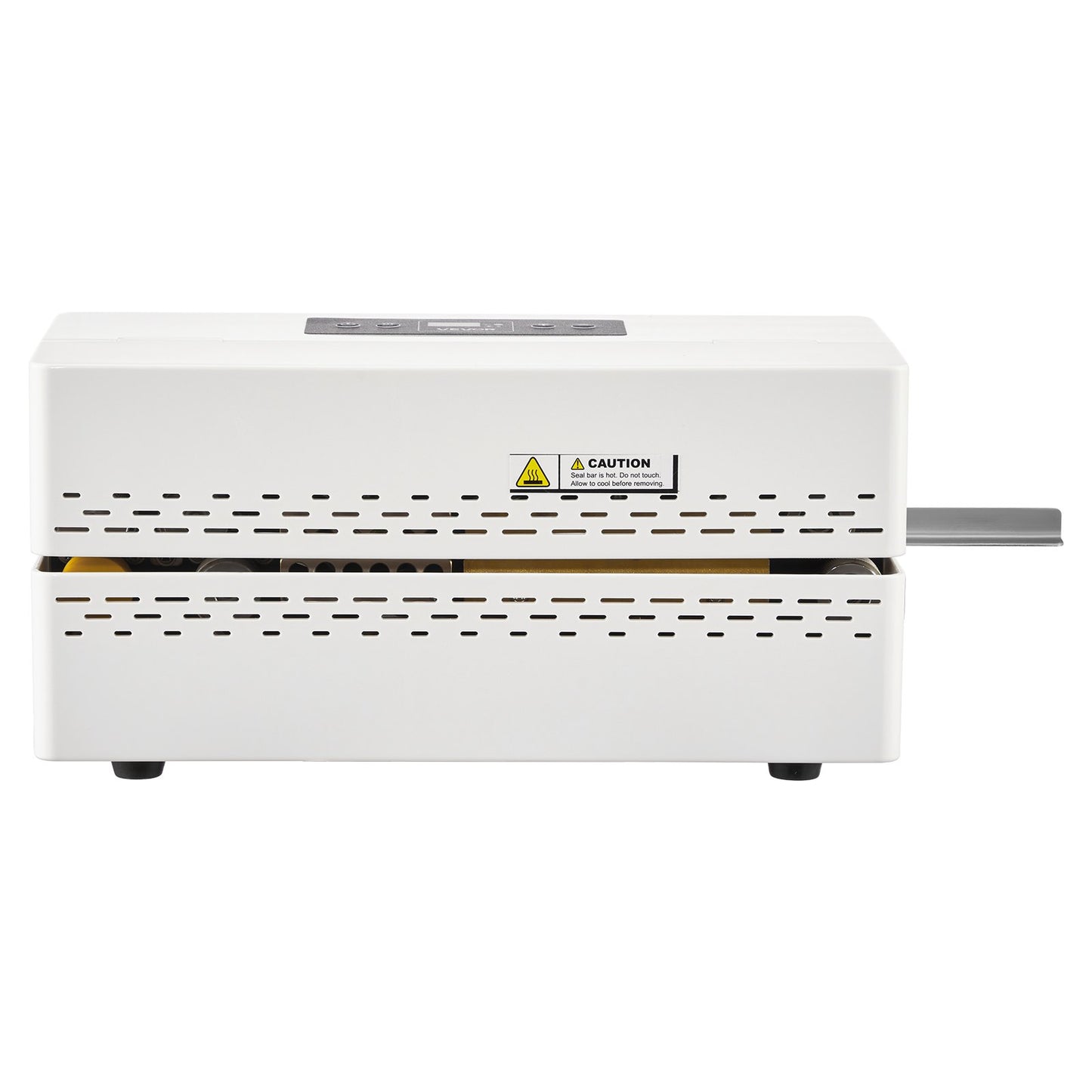 Kontinuerlig förseglingsmaskin, 8–12 mm förseglingsbredd, automatisk kontinuerlig bandförseglare med digital temperaturkontroll, automatisk avstängning, värmeförseglingsmaskin för 0,06–0,2 mm plastpåsar