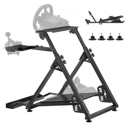 Stativ för racingratt, justerbart och hopfällbart simulatorstativ för Logitech G923 G920 G29 G27, Thrustmaster T300RS TX F458 T500RS T3PA-PRO(F1/GT) Gaming Cockpit, pedalsimulator ingår ej