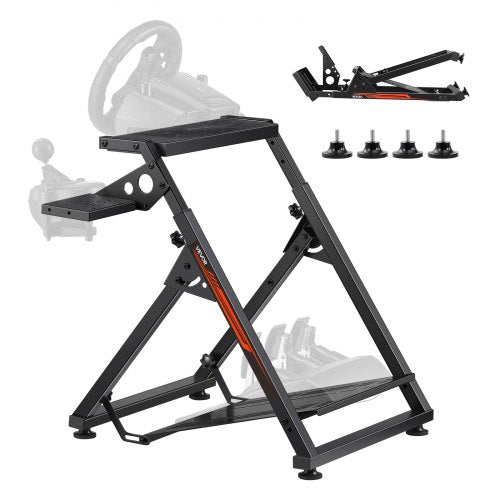 Racing Wheel Stand, Adjustable & Foldable Simulator Stand for Logitech G923 G920 G29 G27, Thrustmaster T300RS TX F458 T500RS T3PA-PRO(F1/GT) Gaming Cockpit,Pedals Simulator NOT Included,Compact