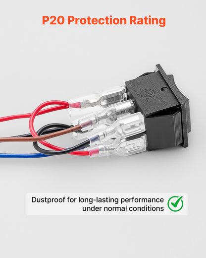 Vippströmbrytare, 6-polig momentan DPDT vippströmbrytare, 3-läges (PÅ)-Av-(PÅ) polaritetsomkastare AC 250V/16A 125V/20A för bil, båt, hushållsapparater