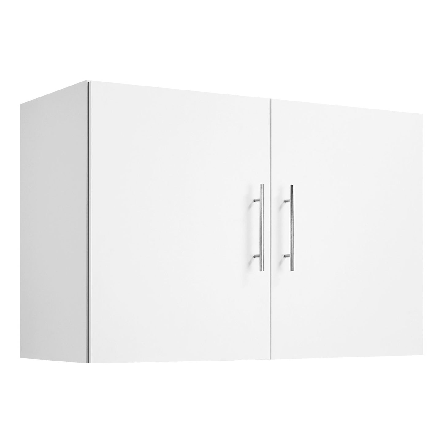 Väggskåp för tvättstuga, väggmonterat hängande skåp i 2 våningar med 2 dörrar, skåporganisatör med justerbar hylla, för badrum, kök, garage, tvättstuga, 40 x 91 x 61 cm (D x B x H), vit