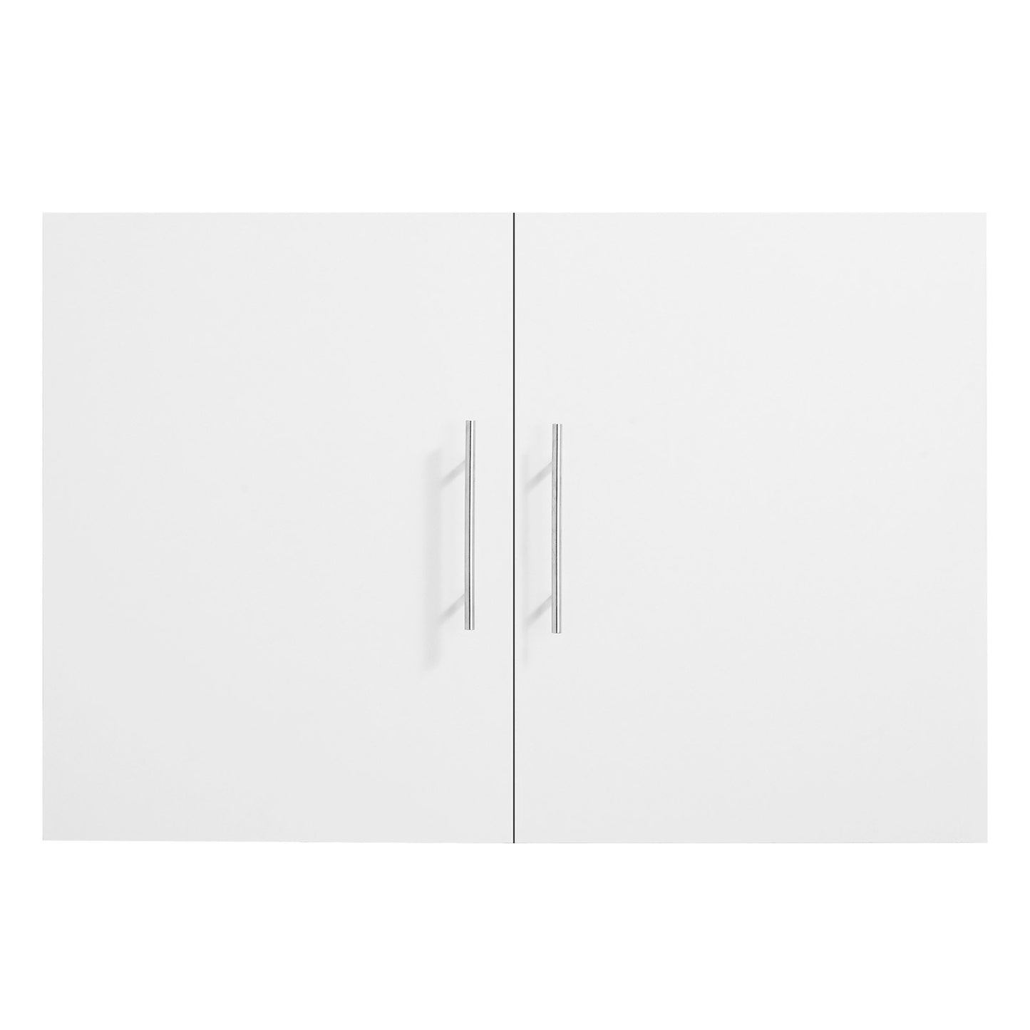 Väggskåp för tvättstuga, väggmonterat hängande skåp i 2 våningar med 2 dörrar, skåporganisatör med justerbar hylla, för badrum, kök, garage, tvättstuga, 40 x 91 x 61 cm (D x B x H), vit