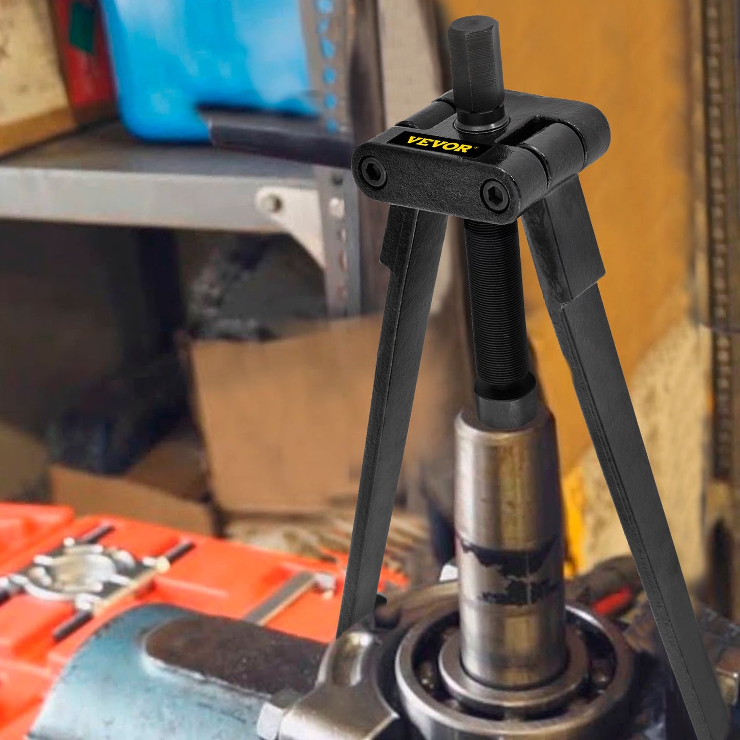 Avdragare för nedre lagerhållare, kompatibel med Yamaha, Johnson, Evinrude, Honda, Mercury, robust marin avdragare i stål med justerbara armar, fungerar för demontering av nedre lagerhållare