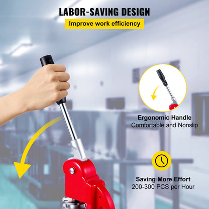 44 mm knapptillverkare 1,73 knapp- och namnskyltsmaskin Knapptillverkare Press Stanspress med 1000 knappar (1000 st)