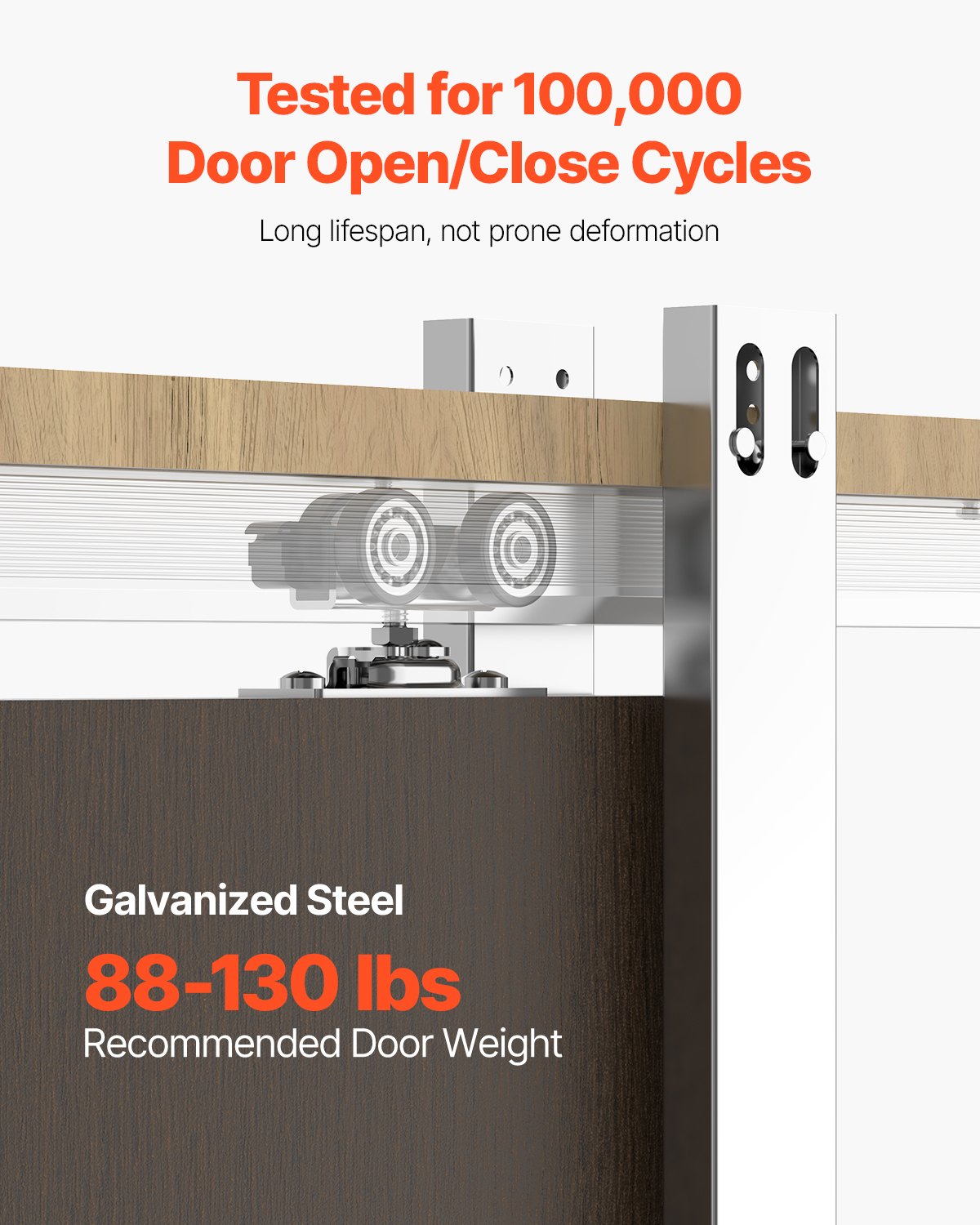 Fickdörrkarmsats, för 610-762 mm bred 20-32 mm hög dörr, Fickdörrsats med tvåvägs mjukstängningsmekanism, glider smidigt och tyst, enkel att installera, premiumgalvaniserat stål, för vardagsrum