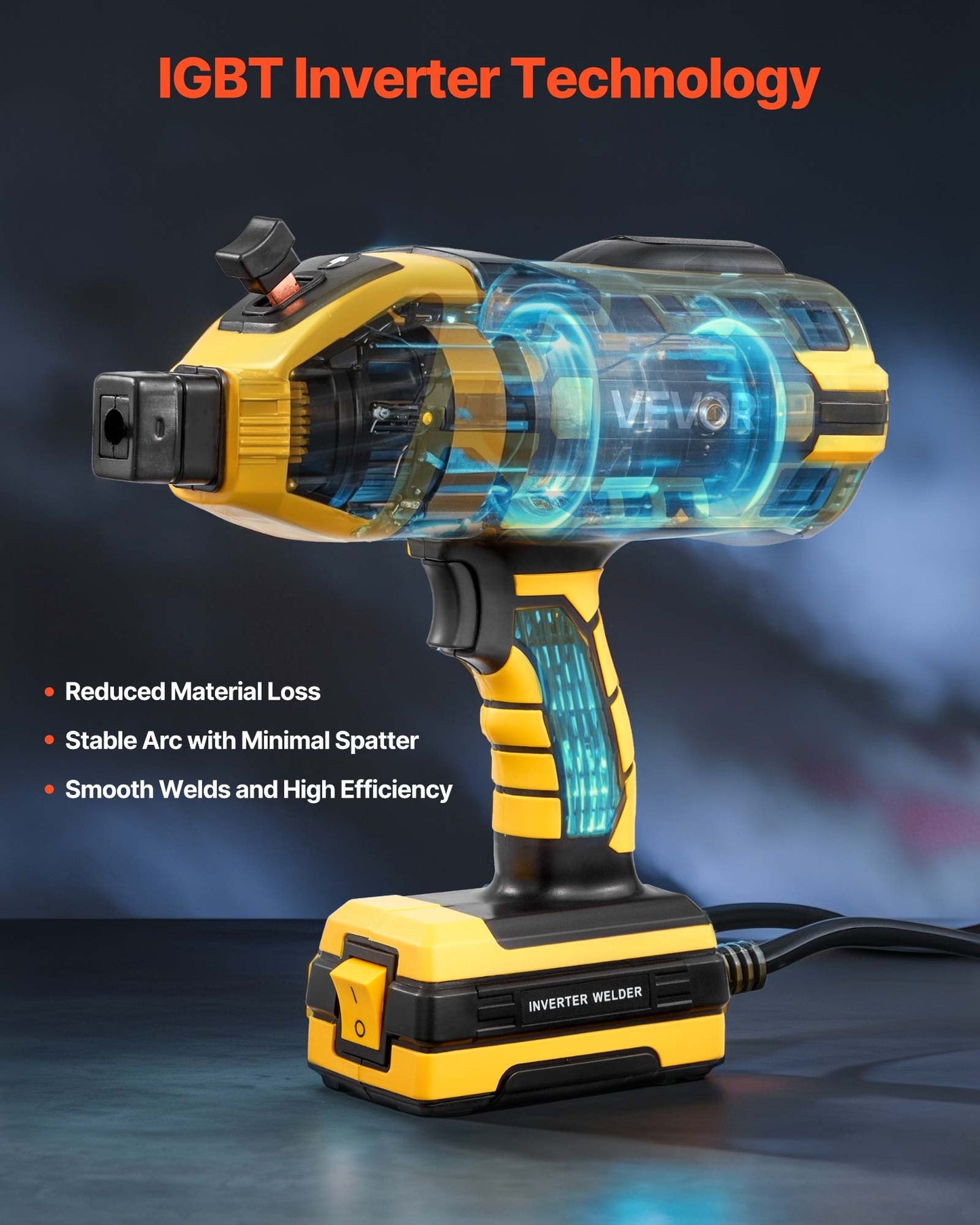 Bärbar handhållen svetsmaskin, 20–120A bärbar ljusbågssvets med 5-nivås strömjustering och IGBT-växelriktare, handhållen stavsvets med varmstartsfunktion, passar för 1,6 mm–3,2 mm svetstrådar