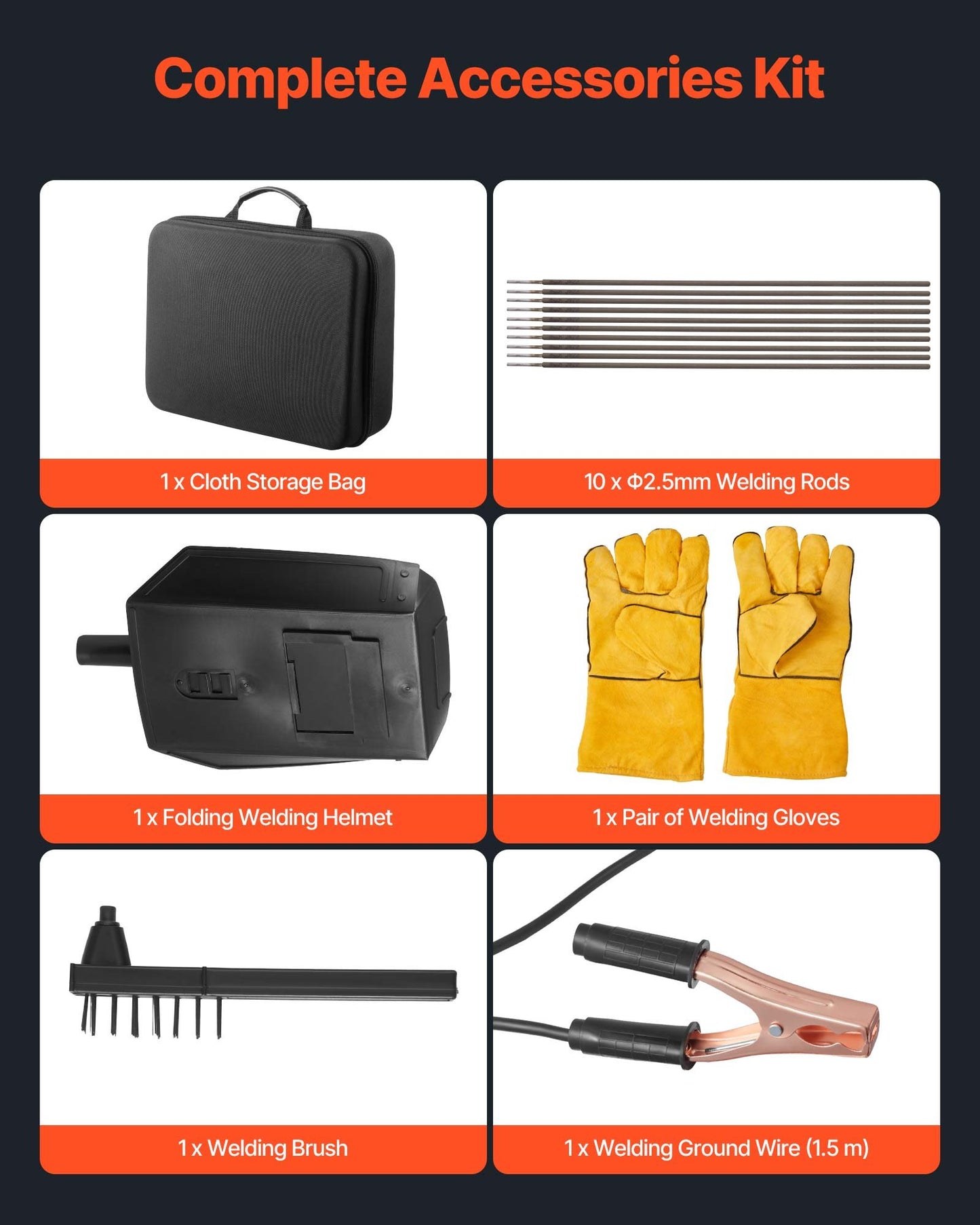 Bärbar handhållen svetsmaskin, 20–120A bärbar ljusbågssvets med 5-nivås strömjustering och IGBT-växelriktare, handhållen stavsvets med varmstartsfunktion, passar för 1,6 mm–3,2 mm svetstrådar