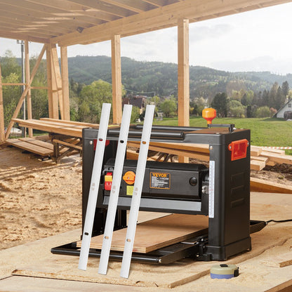 Hyvelknivar, 13-tums hyvelknivar med tjocklek, 2 mm förtjockad snabbstålsutbyte HRC55-60 hårdhet, praktiska monteringshål för snickeri, hem-gör-det-själv, industrier, set om 3