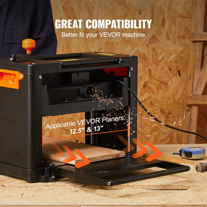 Hyvelknivar, 13-tums hyvelknivar med tjocklek, 2 mm förtjockad snabbstålsutbyte HRC55-60 hårdhet, praktiska monteringshål för snickeri, hem-gör-det-själv, industrier, set om 3