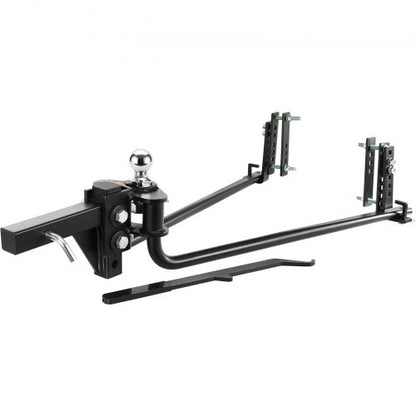 Weight Distribution Hitch, 1,000 lbs Weight Distributing Hitches Kit with Sway Control for Trailer, 2-In Solid Steel Shank, 2-5/16 in Alloy Steel Ball, Powder Coated Load Leveling Hitch, Black