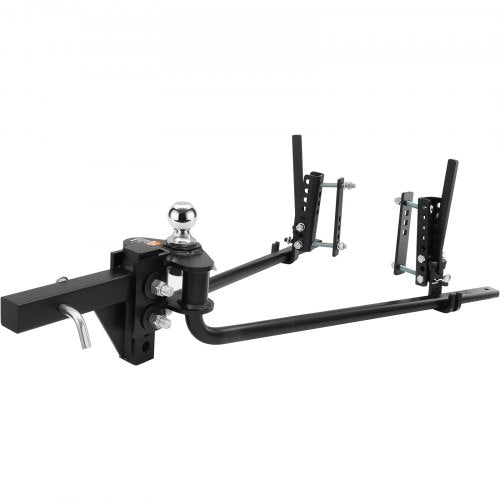 Weight Distribution Hitch, 1,500 lbs Weight Distributing Hitches Kit with Sway Control for Trailer, 2-In Solid Steel Shank, 2-5/16 in Alloy Steel Ball, Powder Coated Load Leveling Hitch, Black