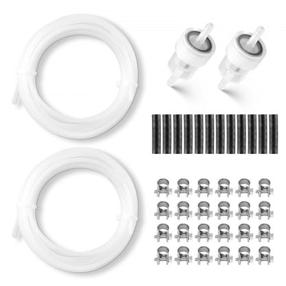 Bränsleslangssats, 5000 mm bränsleledningssats för dieselvärmare, utbytbara bränsleledningssatser för parkeringsvärmare med ledningar, filter, klämmor och slangar, tillbehör till tankdieselvärmare för 2KW, 5KW och 8KW värmare