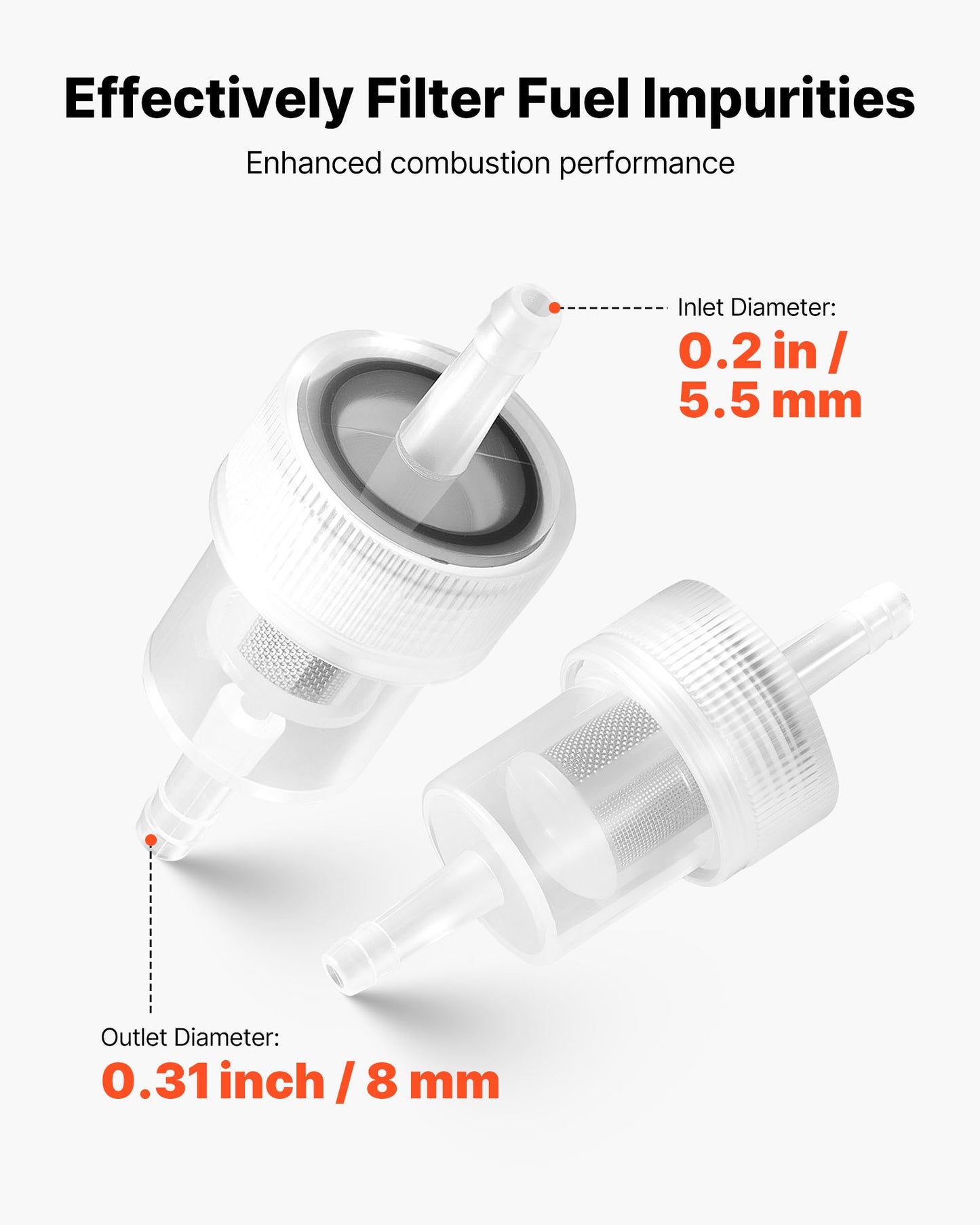 Bränsleslangssats, 5000 mm bränsleledningssats för dieselvärmare, utbytbara bränsleledningssatser för parkeringsvärmare med ledningar, filter, klämmor och slangar, tillbehör till tankdieselvärmare för 2KW, 5KW och 8KW värmare
