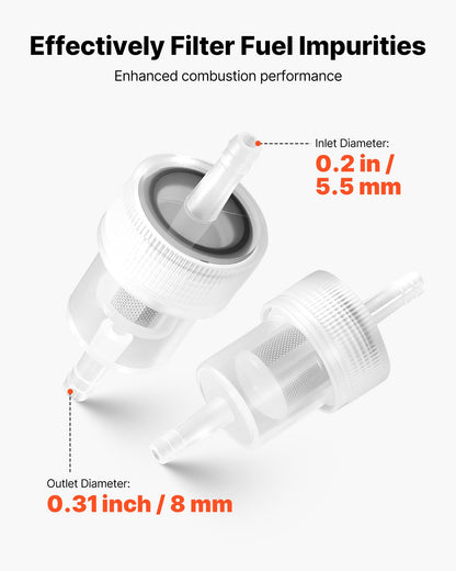 Bränsleslangssats, 5000 mm bränsleledningssats för dieselvärmare, utbytbara bränsleledningssatser för parkeringsvärmare med ledningar, filter, klämmor och slangar, tillbehör till tankdieselvärmare för 2KW, 5KW och 8KW värmare