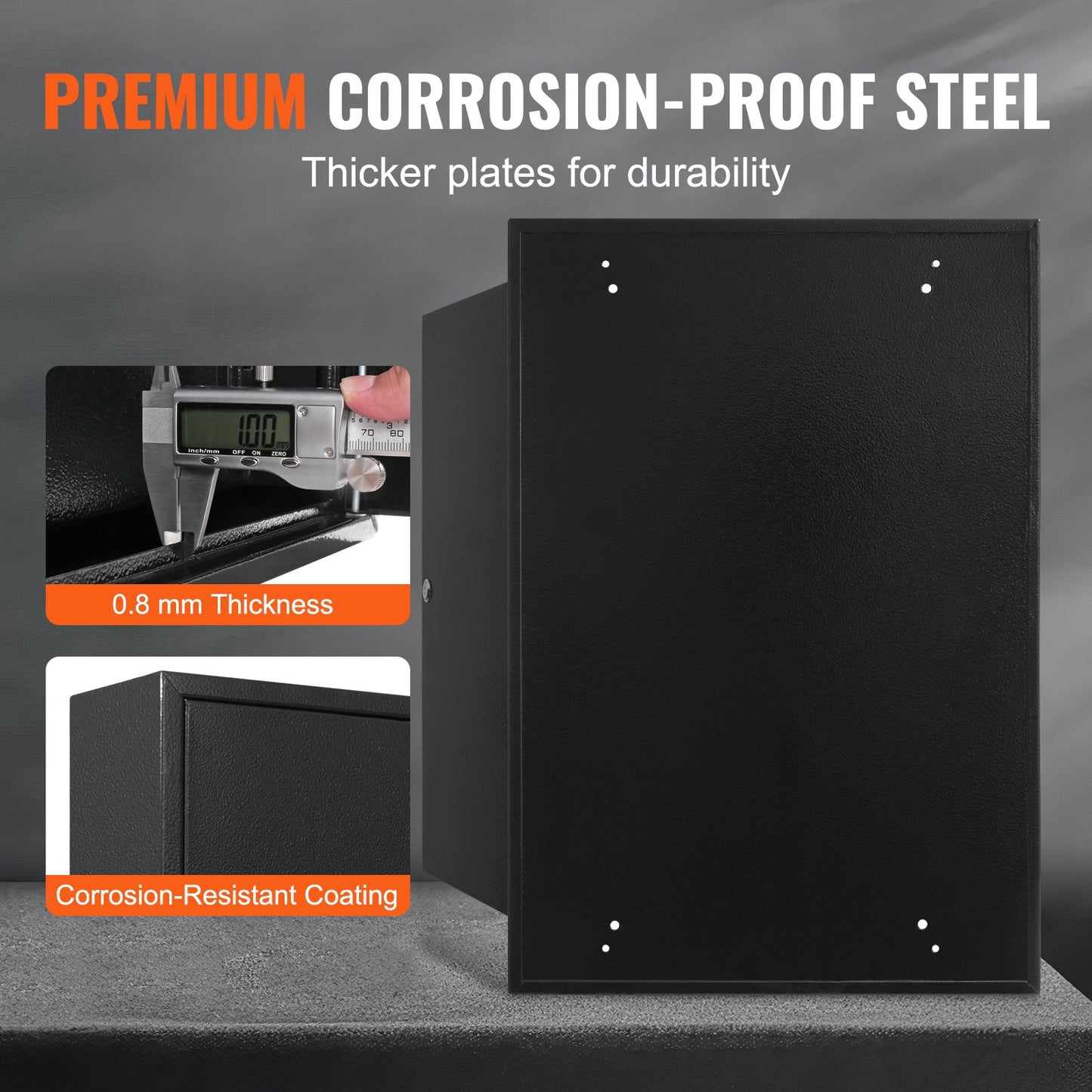 200-Key Cabinet, Key Lock Box with Adjustable Racks, Security Key Storage Box Steel, Key Organizer with 200 Colorful Key Tags and 4 Record Cards for School, Office, Hotel