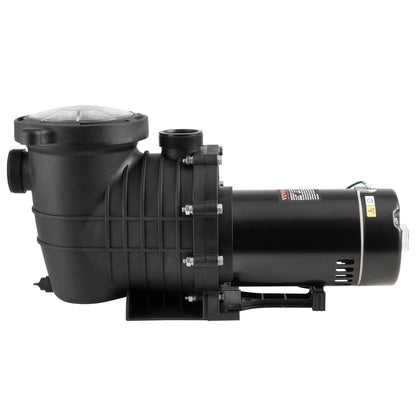 Ovanmarkspump för pool, 1118 W (1,5 hk), 378 l/min (100 gpm) max. flöde, poolpump med en hastighet, 220 V 2850 varv/min 15 m, max. lyfthöjd och filterkorg, för ovanmarkspooler, bubbelpooler och spabad, UL-certifierad