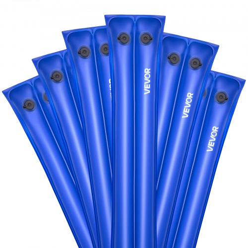 Pool Cover Water Bags, 6 Packs 2380 mm Double Chamber Pool Cover Water Tubes, 0.4mm Thick PVC Bags Weights with Leakproof Screw Cap, for Inground Swimming-Pool Covers Winter Closing, Blue