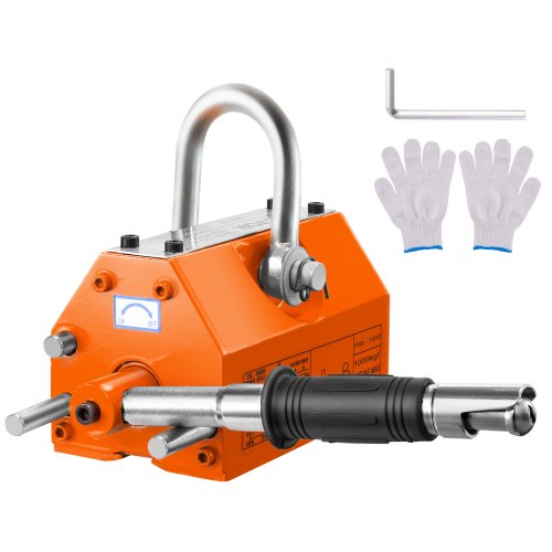 Magnetic Lifter, 2200lbs/1000kg Pulling Capacity, 2.5 Safety Factor, Neodymium & Steel, Lifting Magnet with Release, Permanent Lift Magnets, Heavy Duty Magnet for Hoist, Shop Crane, Block, Board