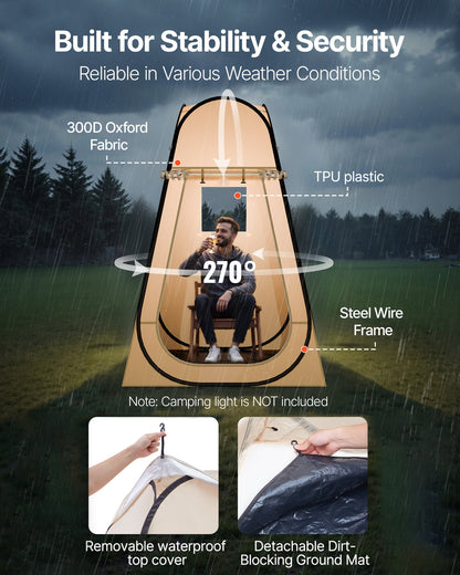 Pop-up-sporttält, 1,2x1,2 m genomskinligt bubbeltält för 1 person, vattentät utomhuskapsel med golvmatta och överdrag, trädgårds-iglookupoltält campingskydd för evenemang fiske jubel