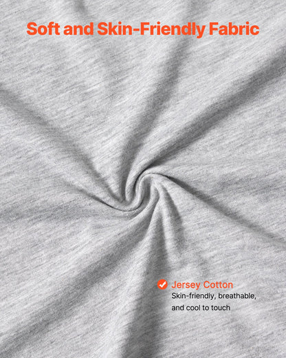 Graviditetskuddar, L-formad moderskapskudde för gravida kvinnor, mjuk och andningsbar graviditetskudde med tvättbart jerseyöverdrag för huvud, nacke, mage, benstöd, ljusgrå