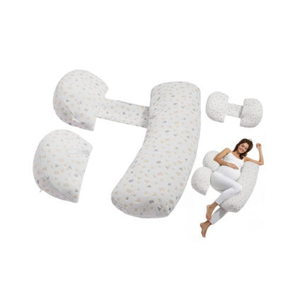 Pregnancy Pillows, Adjustable Maternity Pillow for Pregnant Women, Soft Pregnancy Body Pillow with Removable & Washable Cover for Back Belly Hip Support, Lightweight and Portable