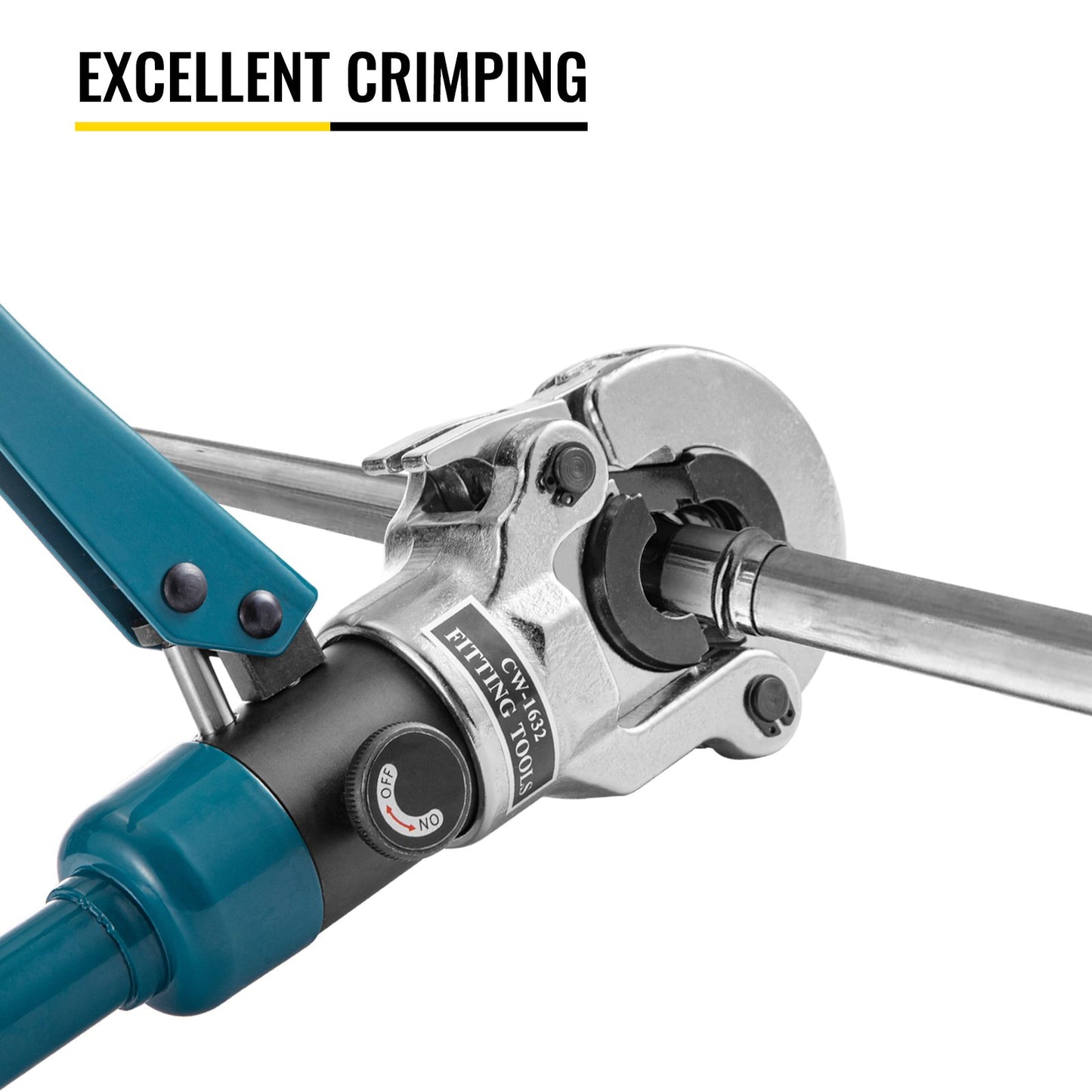 VEV Hydraulic Pipe Crimper, TH Ø16-32mm Pipe Tube Crimper, Pipe Crimping Pilers TH Jaws 16-20-25-32mm 12T Hydraulic Crimping Tool for Compound Pipe