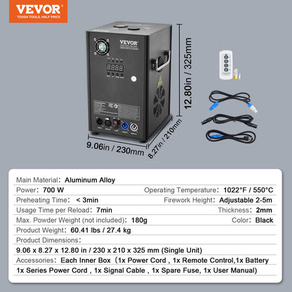 Cold Spark Machine, 4 Pack 700W Output Fireworks Controllers, 6.6-16.4ft Adjustable Height, with Advanced DMX System,LED Screen,Portable Handle, Aluminum Alloy for Stage DJ Wedding Event,Party