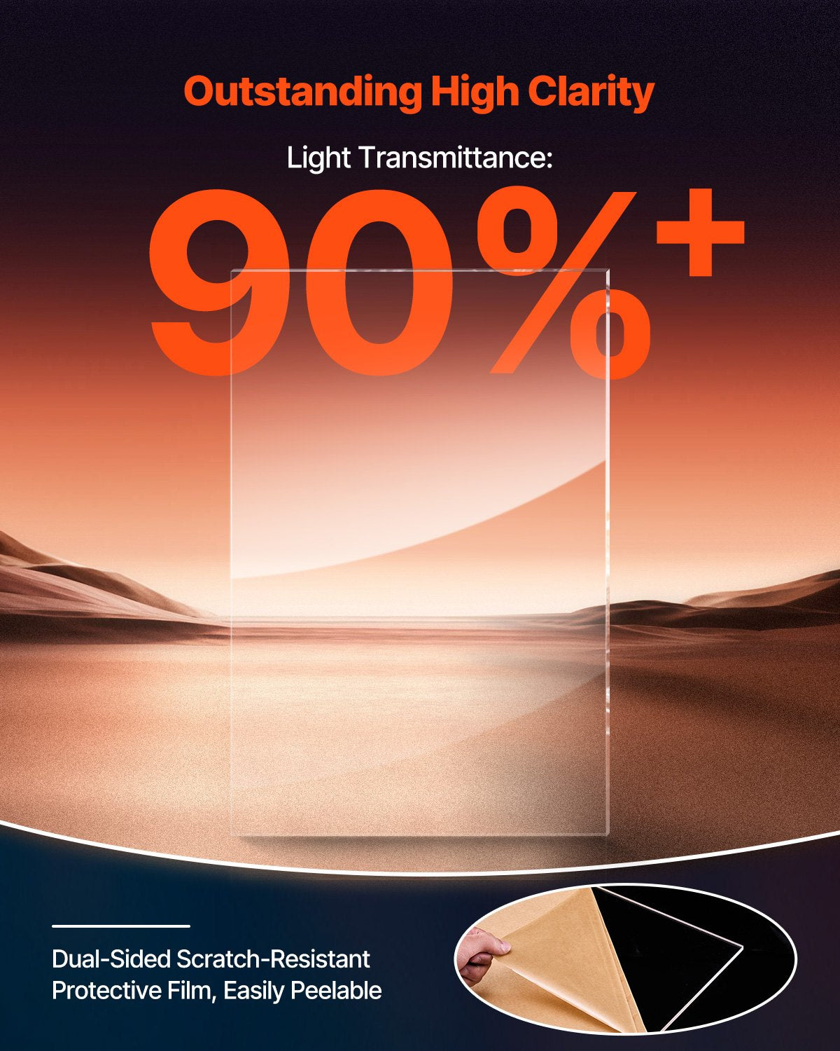 Plexiglas akrylskiva, 2-pack plastskivor, 24 x 36 tum 1/4 tum tjock klar plast gjuten transparent glas för hantverksprojekt, reservglas till bildram, gör-det-själv-display, lätt att skära