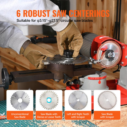 Circular Saw Blade Sharpener Grinder 370W 3600RPM & 5-inch Grinding Wheel