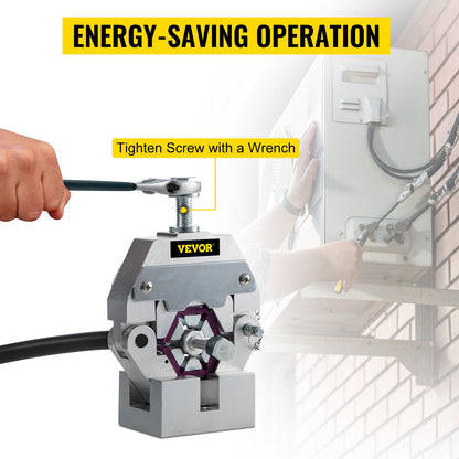 71550 Bärbar manuell hydraulisk rörpress slangkrympverktyg och reparationsverktyg Manuellt manövrerad AC-slangkrympverktygssats Hållbar med 4 backar för bilens luftkonditionering