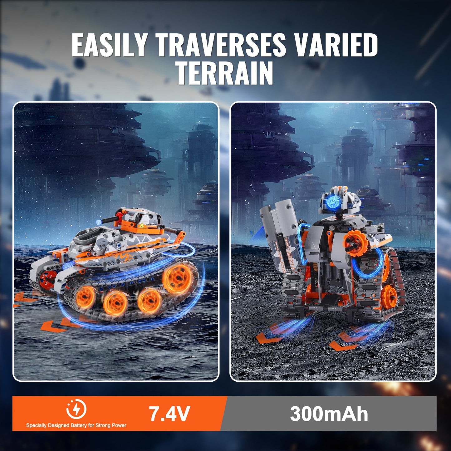 STEM Building Toys for Kids, 5-in-1 554 PCS, Remote Control Car Building Kits Remote & APP Controlled Car/Robot/Tank/Rubik's Cube/Snowplow, RC STEM Robots Building Set for Boys Girls Aged 6+