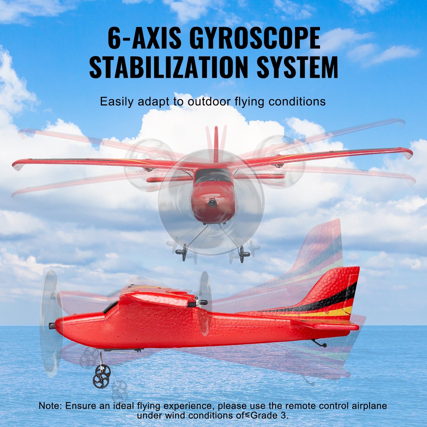 RC Plane, 2.4GHZ 2 Channel Remote Control Airplane with 6-Axis Gyro Stabilizer, Ready to Fly Aircraft Plane Toys with 2 Batteries, Easy to Fly RC Glider for Adults Kids Beginners Boys Girls