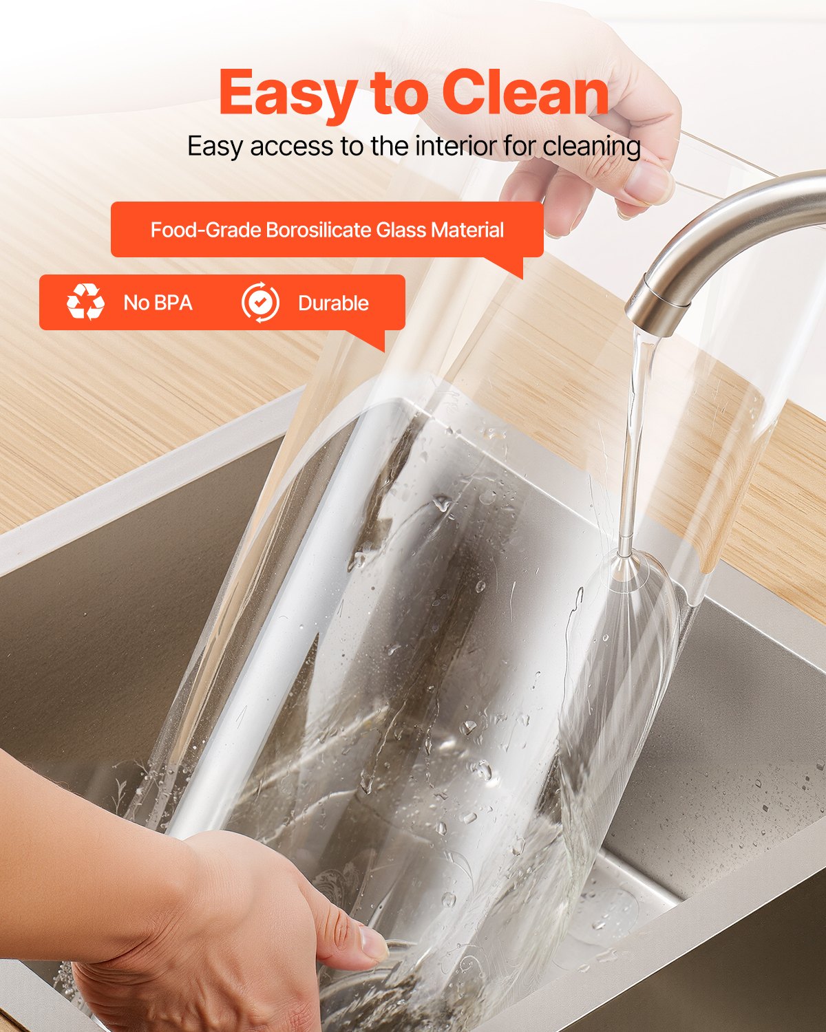 Dryckesdispenser, 13L dryckesdispensrar för fester, Glasjuicedispenser med träställ, Tapp i rostfritt stål, Iste- och citronvattendispensrar för fester