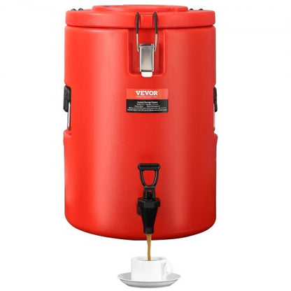 Isolerad dryckesdispenser i rostfritt stål, 4,5 gallon 17,2 liter, termisk serveringsbehållare för varma och kalla drycker med tapphandtag, livsmedelsklassad för varmt te, kaffe, vatten, restaurang, dryckesbutik