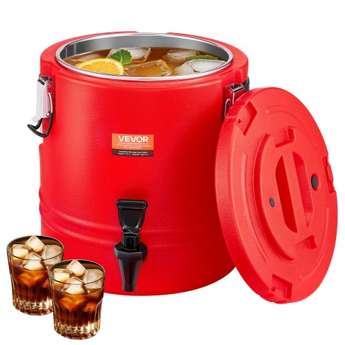 Insulated Beverage Dispenser, 3 Gal/11.4L Thermal Hot and Cold Drink Server Dispenser with Spigot, Food-Grade Cooler Jug with 304 Stainless Steel Interior, for Tea Coffee Restaurant Outdoor