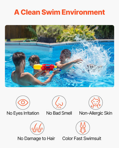 Salt Water Chlorinator System, Pool Chlorination Cell Fits for Hayward W3T-Cell-15 (T15), Pool Cell Salt Water System for In-Ground Swimming Pools up to 40,000 Gallons, 15 ft Power Line, White