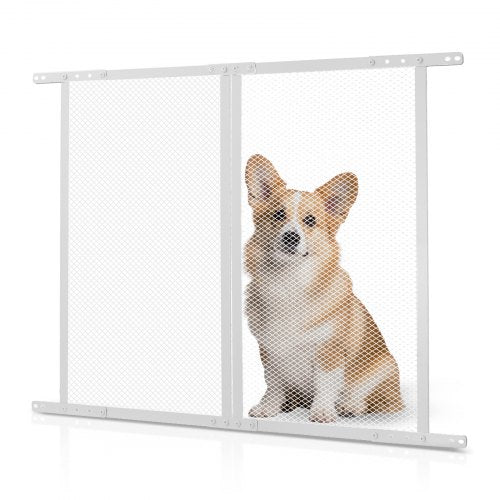 RV Screen Door Protector, 800x723.9 mm Door Grille, Easy to Install and Disassemble, Reinforced Breathable Protective Mesh, Aluminum Alloy Camper RV Entry Protector for Pet Protection, White