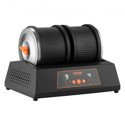 Rock Tumbler Kit, 8 lbs Rock Polishing Kit, 4 Speed Settings 9-Day Polishing Timer Stone Polishing Kit, Double Barrel Rock Polisher with Adapter, Rock Polisher for Adults and Kids