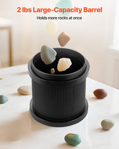 Rock Tumbler Kit, Rock Polishing Kit, 4 Speed Settings 9-Day Polishing Timer Stone Polishing Kit, Rock Polisher with Rough Gemstones and Polishing Grits, Rock Polisher for Adults Kids