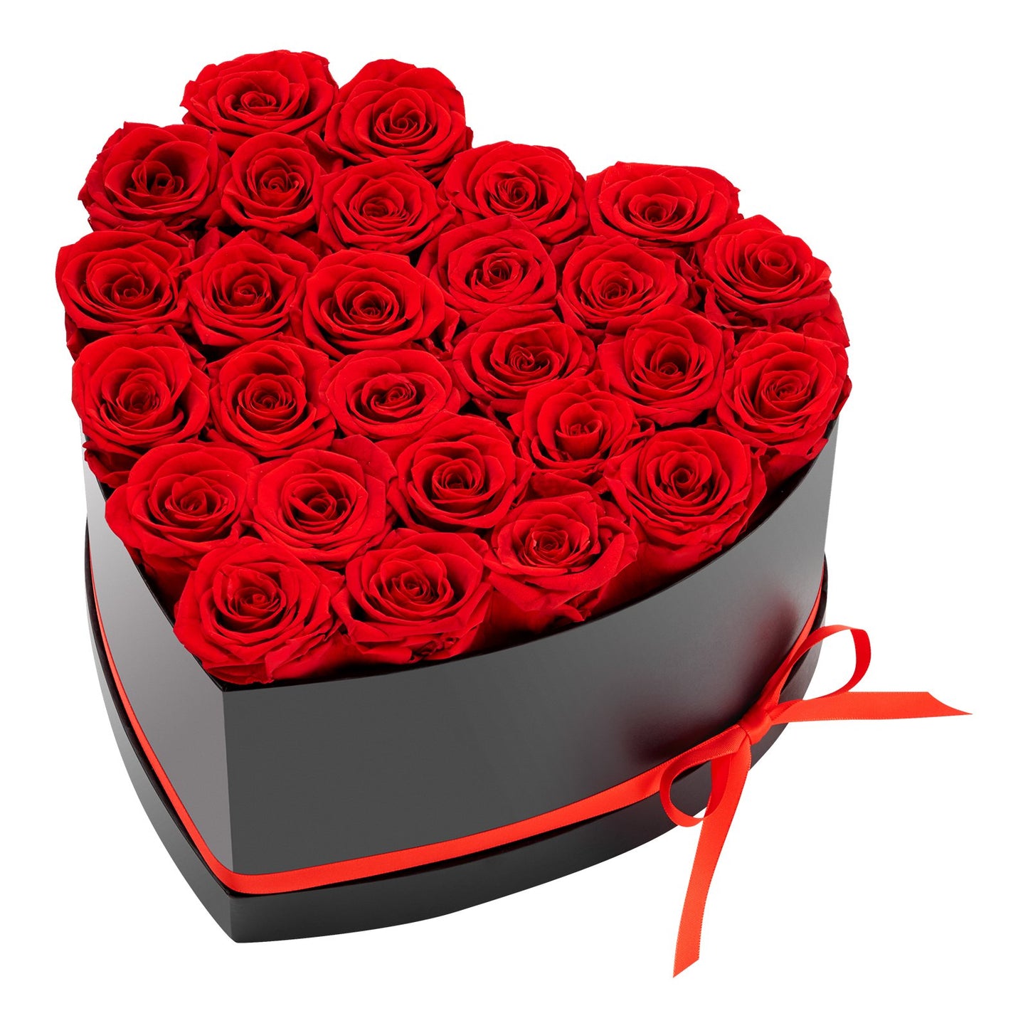 Forever Flowers, 27 Preserved Roses in a Heart Shape Box, Eternal Flowers Immortal Bouquet Birthday Present for Delivery Prime Women Her Wife Mothers, Anniversary, Valentine's Day,Christmas, Red