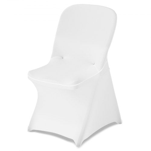 30 Pcs White Chair Covers, Polyester Spandex Chair Cover, Stretch Slipcovers for Wedding Party Dining Banquet Flat-Front Chair Covers, Fits Chair Measures up to 18.11 x 19.69 x 33.86 inch