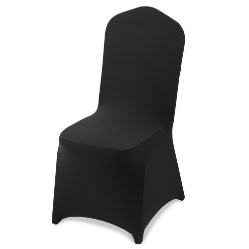 150 Pcs Black Chair Covers, Polyester Spandex Chair Cover, Stretch Slipcovers for Wedding Party Dining Banquet Flat-Front Chair Covers, Fits Chair Measures up to 20.08 x 17.72 x 37.4 inch