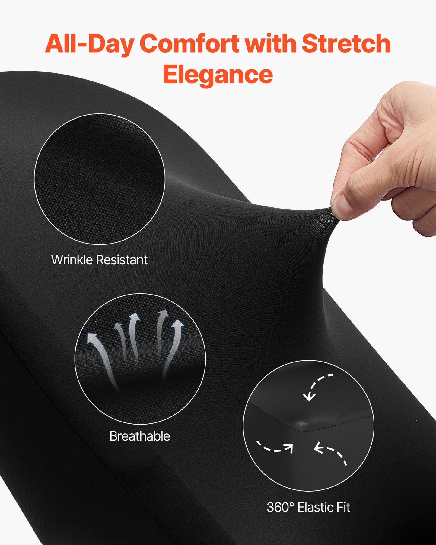 30 Pcs Black Chair Covers, Polyester Spandex Chair Cover, Stretch Slipcovers for Wedding Party Dining Banquet Flat-Front Chair Covers, Fits Chair Measures up to 18.11 x 19.69 x 33.86 inch