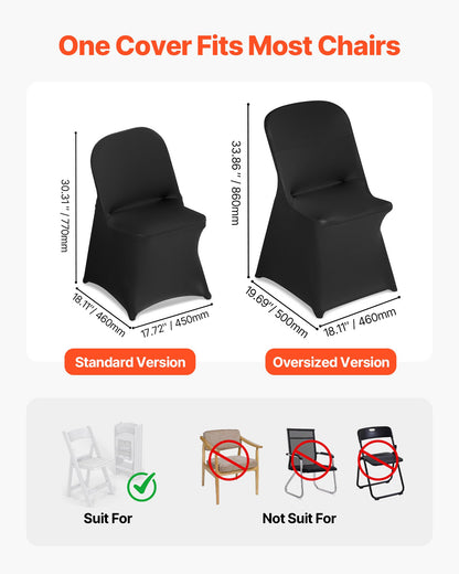 30 Pcs Black Chair Covers, Polyester Spandex Chair Cover, Stretch Slipcovers for Wedding Party Dining Banquet Flat-Front Chair Covers, Fits Chair Measures up to 18.11 x 19.69 x 33.86 inch
