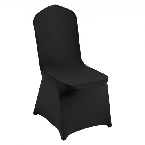 Stretch Spandex Folding Chair Covers, Universal Fitted Chair Cover, Removable Washable Protective Slipcovers, for Wedding, Holiday, Banquet, Party, Celebration, Dining (50PCS Black)