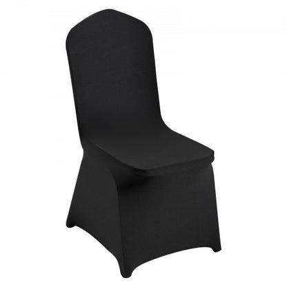 Stretch Spandex Folding Chair Covers, Universal Fitted Chair Cover, Removable Washable Protective Slipcovers, for Wedding, Holiday, Banquet, Party, Celebration, Dining (50PCS Black)