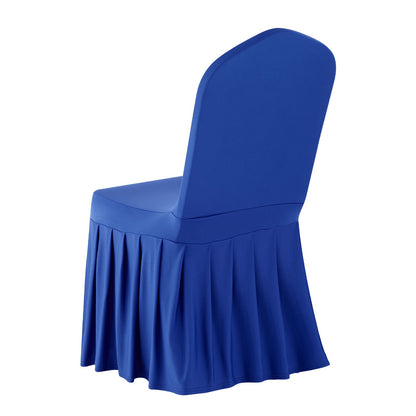 30 Pcs Blue Chair Covers, Polyester Spandex Chair Cover, Stretch Slipcovers for Wedding Party Dining Banquet Flat-Front Chair Covers, Fits Chair Measures up to 20.08 x 17.72 x 37.4 inch