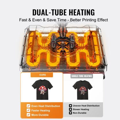 8 i 1 värmepressmaskin 38x38 cm 850,5 g tumlarpress T-shirts svarta+blå