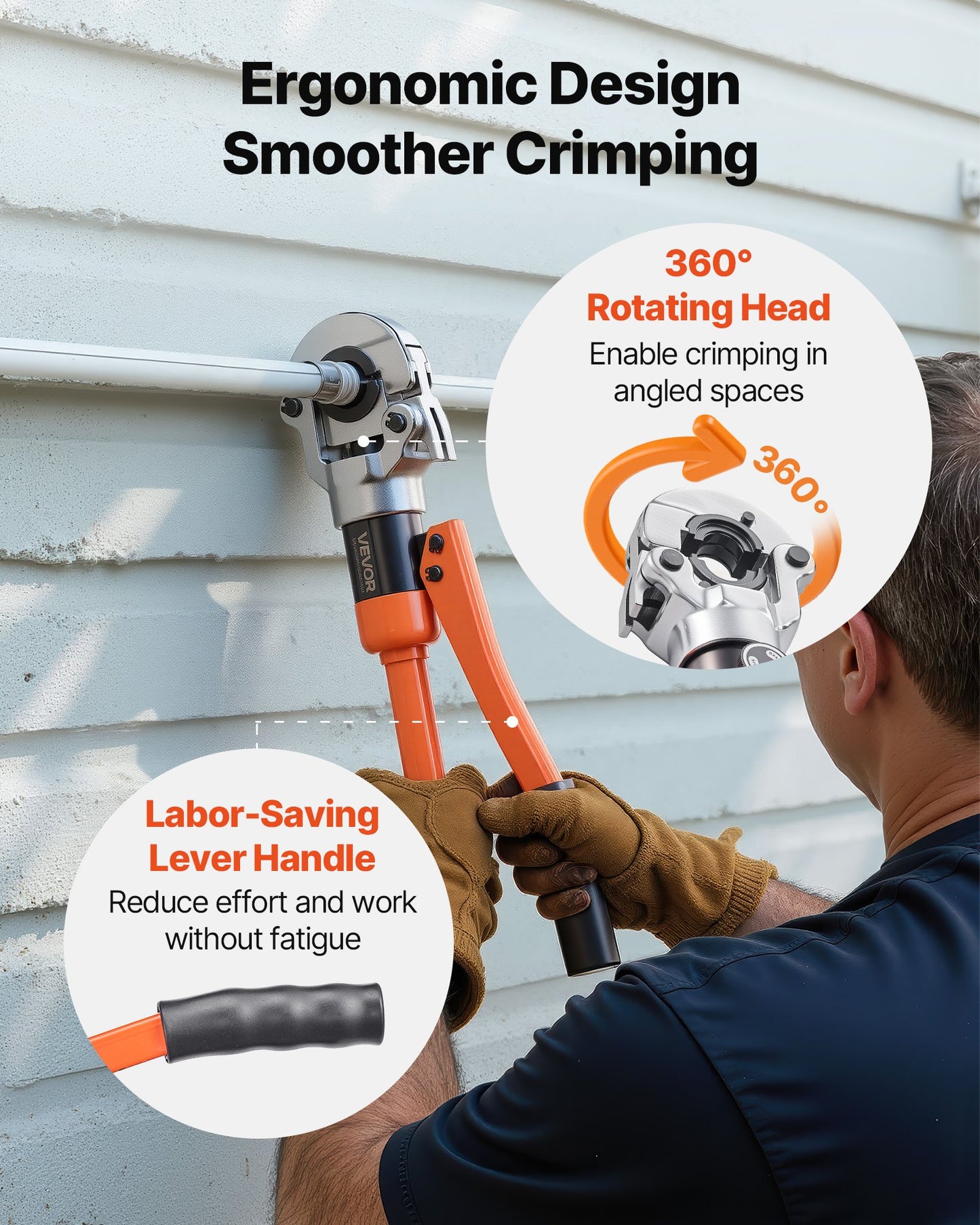 Hydraulisk rörpressverktyg, PEX- och aluminium-plaströrkopplingar med U16 U20 U25 U32 käftar och bärväska, presskrimpverktygssats för VVS-reparationer och installationer