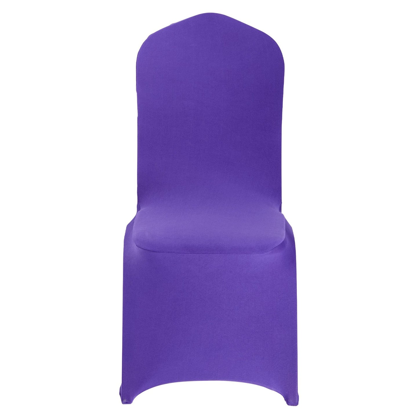 50 Pcs Purple Chair Covers, Polyester Spandex Chair Cover, Stretch Slipcovers for Wedding Party Dining Banquet Flat-Front Chair Covers, Fits Chair Measures up to 20.08 x 17.72 x 37.4 inch